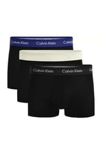 Calvin Klein Paket 3 Boxer Erkek Tripack CK Ürün UU2664G Low Rise Trunk, H4X B.ptm Gry, spc blu, vprs Gry WBS, S, H4x B.ptm Gry, Spc Blu, Vprs Gry Wbs, S