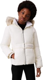 Calvin Klein Regular Fit Kapüşonlu Logolu Kemerli Mont IG0IG02685YBI Çocuk MONT IG0IG02685 YBI
