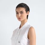 Calvin Klein SLEEVELESS COTTON SHIRT DRESS Elbise Kadın