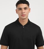 Calvin Klein SMOOTH COTTON WELT ZIP POLO Polo T-shirt Erkek