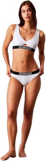 CALVIN KLEIN Women BIKINI Swim Brief, White (Brilliant White), XS