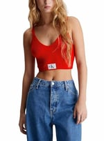 Calvin Klein WOVEN LABEL SWEATER BRALETTE Kazak Kadın
