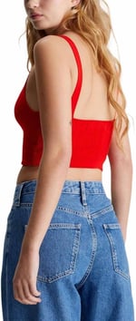 Calvin Klein WOVEN LABEL SWEATER BRALETTE Kazak Kadın