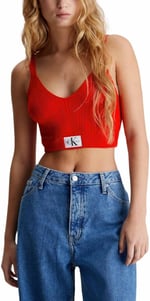 Calvin Klein WOVEN LABEL SWEATER BRALETTE Kazak Kadın