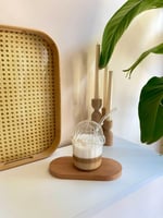Cam Oval Kapaklı Isıya Dayanıklı Pinterest Bardak | Kahve Ve Sunum Bardağı| 430 ml (Pipet Hediyeli)