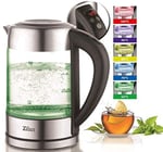 Cam su ısıtıcısı 1,7 litre | %100 BPA içermez | 2200 Watt | Renk değişimli LED aydınlatma | Paslanmaz çelik | Çaydanlık | Sıcak tutma fonksiyonu | Sıcaklık ayarı (60°C-100°C)