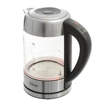 Cam su ısıtıcısı 1,7 litre | %100 BPA içermez | 2200 Watt | Renk değişimli LED aydınlatma | Paslanmaz çelik | Çaydanlık | Sıcak tutma fonksiyonu | Sıcaklık ayarı (60°C-100°C)