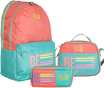 Cambridge Polo Club Be Happy Çift Ana Bölmeli Unisex Çocuk İlkokul Çanta Set, Tek Ebat, CPO4125, PUDRA, üniseks-çocuk