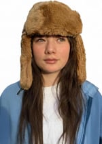 Camel Peluş Pilot Şapka – Kışlık Kulaklıklı Sıcak Tutan Yumuşak Kürk Şapka, Unisex Genç Model