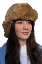 Camel Peluş Pilot Şapka – Kışlık Kulaklıklı Sıcak Tutan Yumuşak Kürk Şapka, Unisex Genç Model