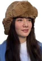 Camel Peluş Pilot Şapka – Kışlık Kulaklıklı Sıcak Tutan Yumuşak Kürk Şapka, Unisex Genç Model