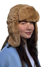 Camel Peluş Pilot Şapka – Kışlık Kulaklıklı Sıcak Tutan Yumuşak Kürk Şapka, Unisex Genç Model
