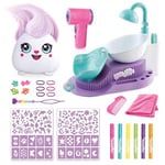 Canal Toys - Airbrush Plush Hair'iffic Salon – Çocuklara uygun pelüş hayvan, pille çalışan airbrush, şablonlar ve yıkama istasyonu, yaratıcı ve tekrar kullanılabilir (6 yaşından itibaren)