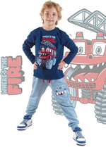 Canavar İtfaiye Erkek Çocuk T-shirt Pantolon Takım