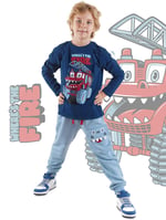 Canavar İtfaiye Erkek Çocuk T-shirt Pantolon Takım