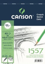 Canson 1557 Resim Ve Çizim Blok 120Gr A5 40Yp Üstten Spiralli Resim Defteri - Seçenekler: a5, a3, a4