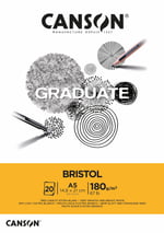 CANSON Graduate - C400110382 Bristol Block, DIN A5, 20 yaprak, 180 g/m² - Seçenekler: DIN A5, DIN A4