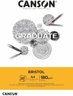 CANSON Graduate - C400110382 Bristol Block, DIN A5, 20 yaprak, 180 g/m² - Seçenekler: DIN A5, DIN A4