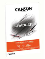 CANSON Graduate Light Grain 96 gsm A4 Eskiz Kağıt Pedi, Yapıştırılmış Kısa Taraf, 40 Doğal Beyaz Levha, Profesyonel Sanatçılar ve Öğrenciler için İdeal - Seçenekler: A4, A5