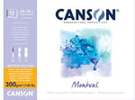 Canson Pad Canmontv 12S 24X32 300G Suluboya Blokları - Seçenekler: Spiral ciltli, Tek taraflı yapıştırma....