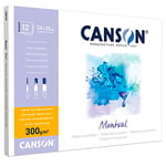 Canson Pad Canmontv 12S 24X32 300G Suluboya Blokları - Seçenekler: Spiral ciltli, Tek taraflı yapıştırma....