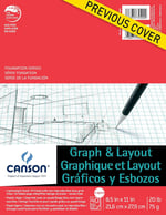 Canson Sanatçı Serisi Grafik Kağıdı, 4x4 Mavi Izgara, 21,6x27,9 cm, 40 Yaprak, Katlanır Ped
