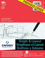 Canson Sanatçı Serisi Grafik Kağıdı, 4x4 Mavi Izgara, 21,6x27,9 cm, 40 Yaprak, Katlanır Ped