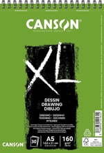 Canson Xl Draw Eskiz ve Resim Defteri, Spiralli, 30 Sayfa, A5, 160G