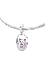 Çantada Kedi Charm | 925 Ayar Gümüş