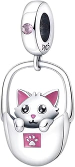 Çantada Kedi Charm | 925 Ayar Gümüş
