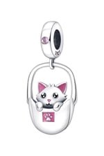 Çantada Kedi Charm | 925 Ayar Gümüş