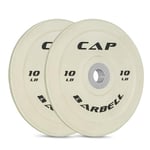 CAP Barbell Kauçuk Olimpiyat Tampon Plakası | Çoklu Seçenekler - Seçenekler: Beyaz En İyi 10 Pound Çifti, En İyi - Çift 4,5 kg...
