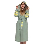Cape Town Fitty Yeşil Organik Pamuk Peştamal Bornoz L/XL (Yeşil/Sarı)