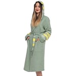 Cape Town Fitty Yeşil Organik Pamuk Peştamal Bornoz L/XL (Yeşil/Sarı)