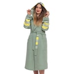 Cape Town Fitty Yeşil Organik Pamuk Peştamal Bornoz L/XL (Yeşil/Sarı)