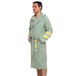 Cape Town Fitty Yeşil Organik Pamuk Peştamal Bornoz L/XL (Yeşil/Sarı)