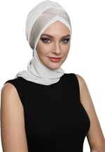 Çapraz Pike Atkılı Astarlı Hazır Türban Tesettür Bone