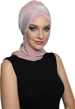 Çapraz Pike Atkılı Astarlı Hazır Türban Tesettür Bone