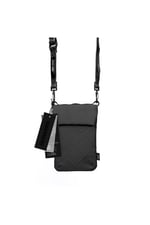 Çapraz Vücut Çantası Sling Pouch Juno Cross-Hatch Naylon Scout Boyun Askı Kayışlı Siyah