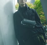 Çapraz Vücut Omuz Çantası Skinarma Sacoche Juno Cross-Hatch Naylon Scout Boyun Askı Kayışlı Siyah