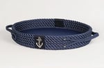 captainRa Marine Deri Tabanlı Tepsi (Oval) | Lacivert