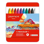Caran d'Ache 107020 Neocolor I, 10 Renkli̇ Set