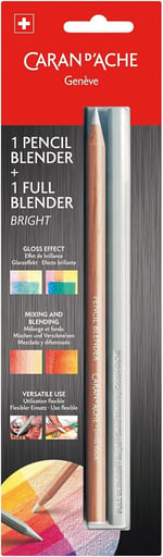Caran d'Ache Blender Kalem Full Blender Bright Ahşap Çerçeveli 2 Parçalı, 0902.301, Tek Boy, Çok Renkli, Çok Renkli