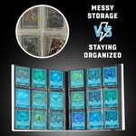 CardGuard Trading Card Pro-Folio, 9 Cepli Yan Yükleme Sayfaları, 360 Kart Tutar, Beyaz