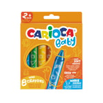 Carioca Jumbo Bebek Elleri Kirletmeyen Pastel Boya Kalemi 8'Li 2 Yaş+