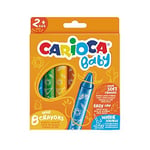 Carioca Jumbo Bebek Elleri Kirletmeyen Pastel Boya Kalemi 8'Li 2 Yaş+