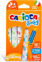 Carioca Jumbo Bebek Süper Yıkanabilir Keçeli Boya Kalemi 6'li +2 Yaş