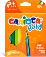 Carioca Jumbo Bebek Üçgen Kuru Boya Kalemi, 10'Lu