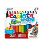 Carioca Jumbo Süper Yıkanabilir Keçeli Boya Kalemi, 12'Li