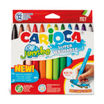 Carioca Jumbo Süper Yıkanabilir Keçeli Boya Kalemi 12'Li